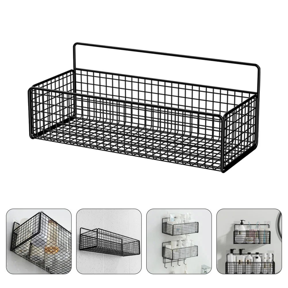 

Shower Organizer Storage Shelves Bathroom Sundries Shelf Iron Wall Mounted Metal Wire Basket