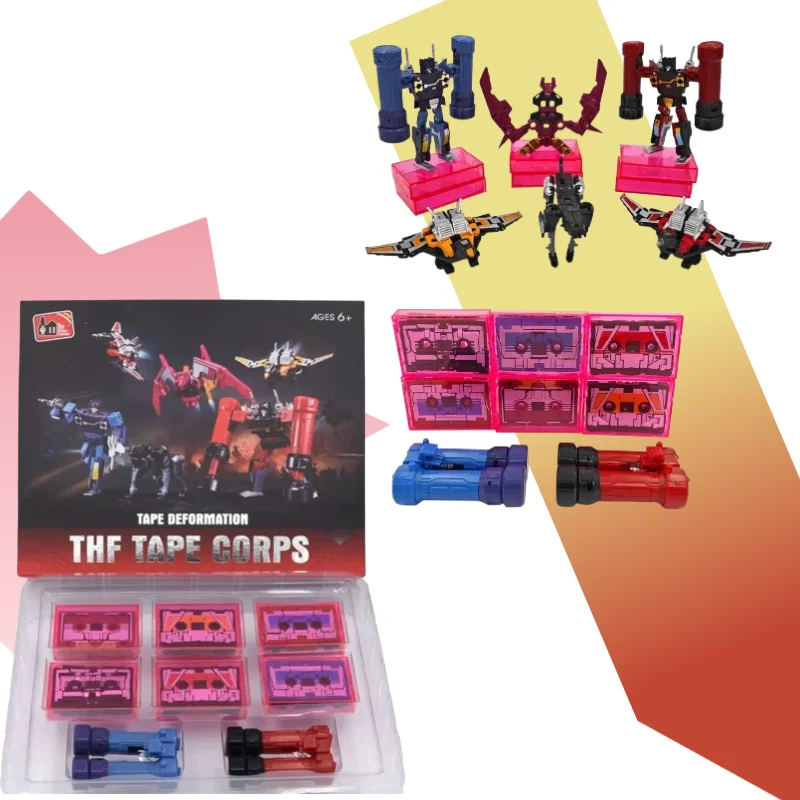 

【IN STOCK】THF Tape Corps Soundwave Six‑Tape Troop G1 KO Version Collection Model Action Figure Boys Toys Gifts