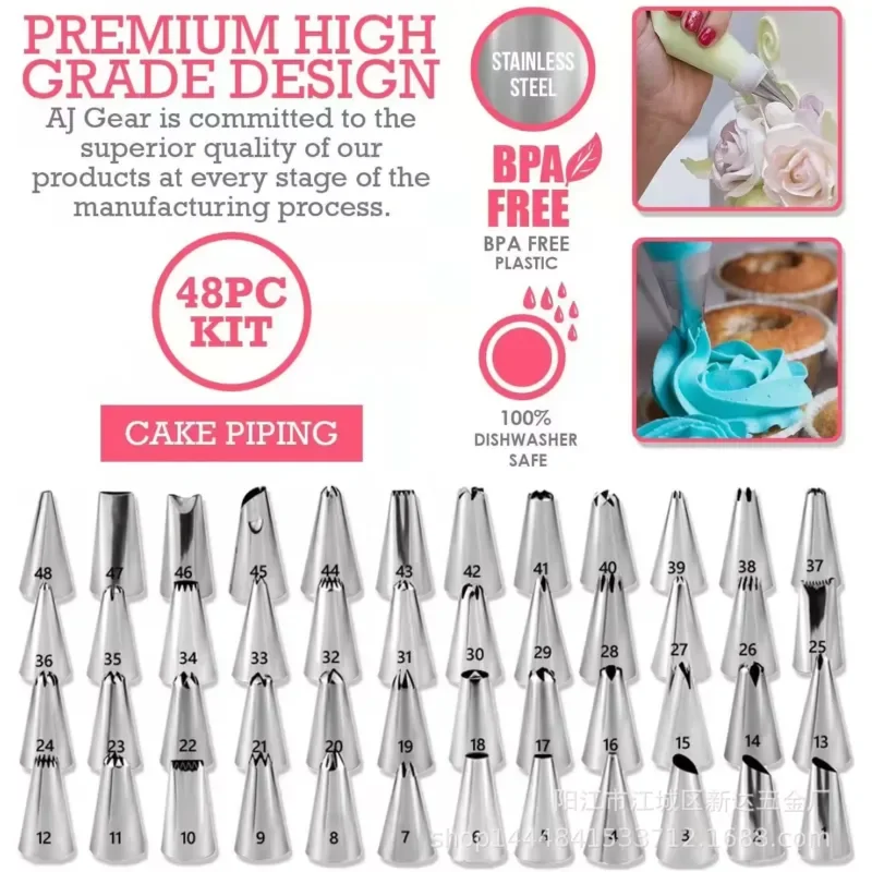 333 piece cake turntable set with muffle cup non-stick baking pan spatula baking tool