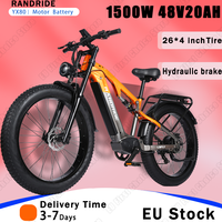 YX80 Electric Bicycle 1500W Powerful Motor 48V20AH Lithium Battery E-bike Hydraulic Brake 26*4 Inch Fat Tire Snow Electric Bike