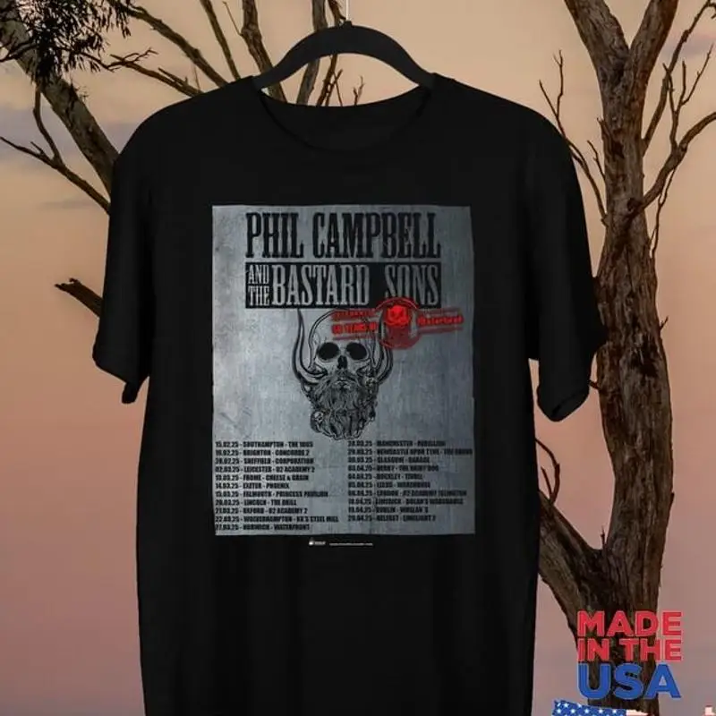 Phil Campbell The Bastard Sons Celebrating 50 Years T Shirt Size S 5Xl Et1350