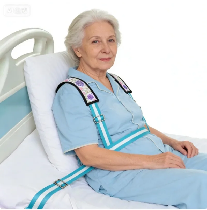 

Продукты Альцгеймера Противоскользящие плечевые усиленные фиксированные ремни Кровать Удерживающие ремни для пожилых людей Корректор осанки Маннии