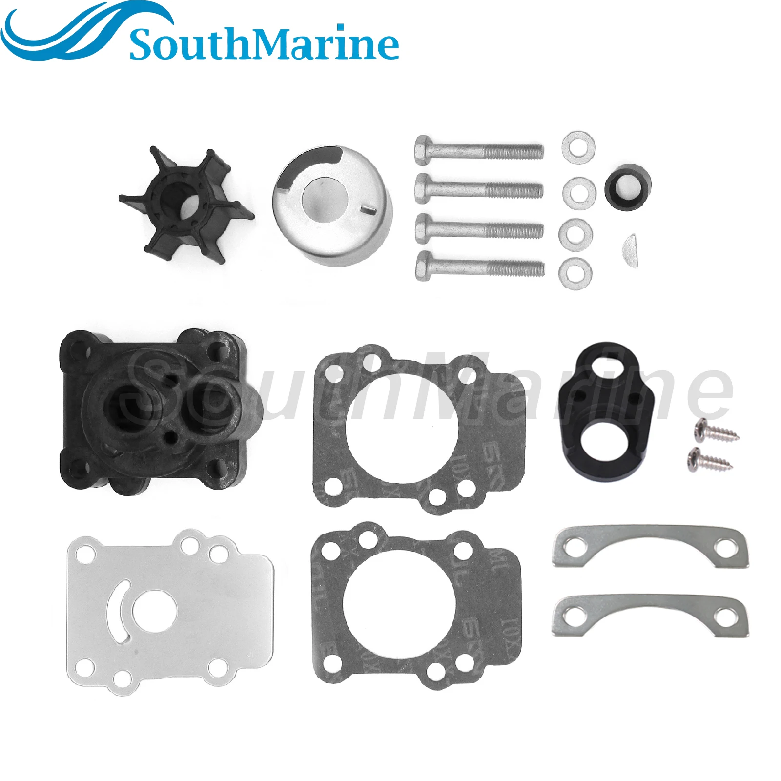 Boat Motor 682-W0078-00 682-W0078-01 682-W0078-A1 18-3148 18-3411 Water Pump Repair Kit with Housing for Yamaha 9.9HP 15HP