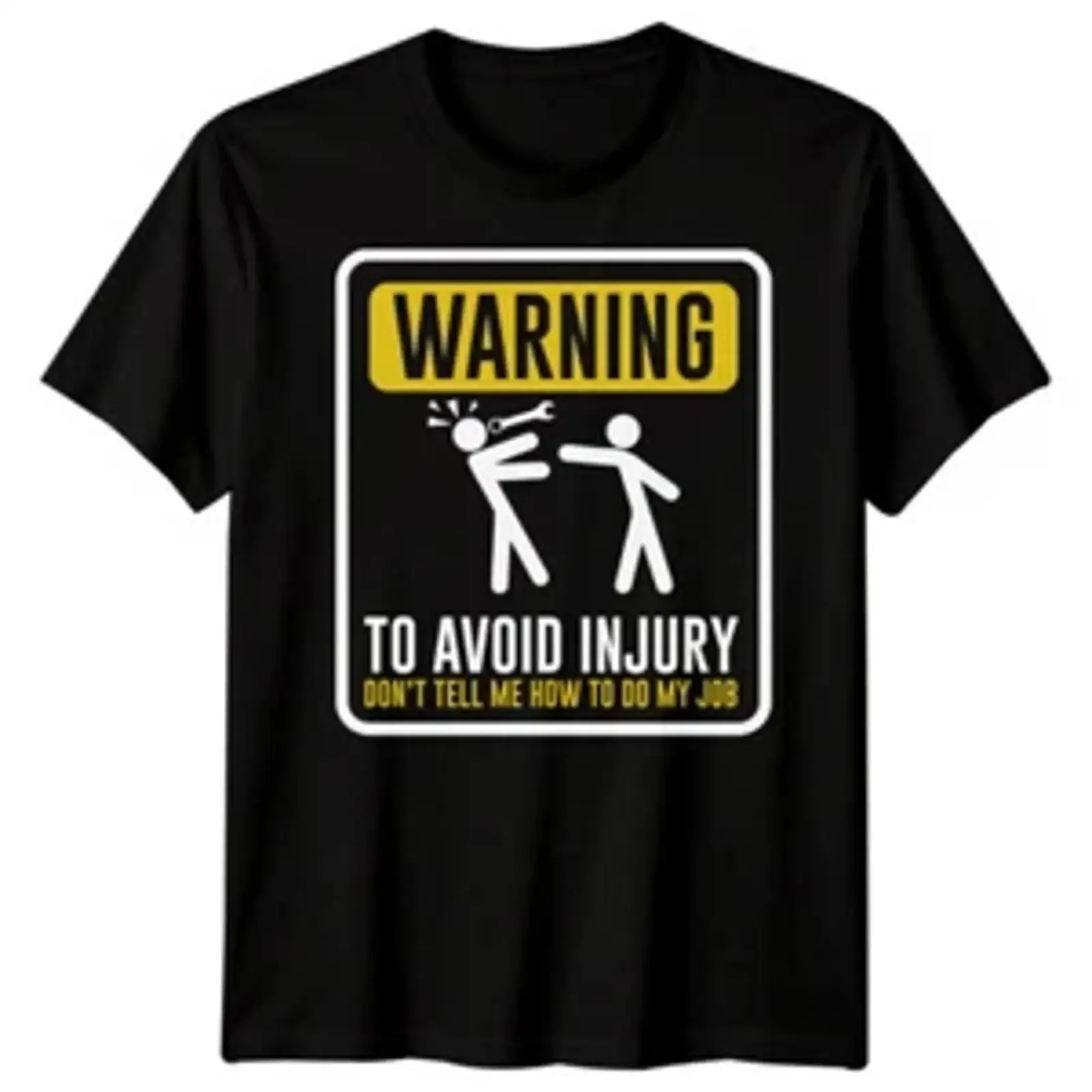 Lustiges Herren T Shirt Worker Injury Warning Vatertag Bester Vater aller Zeiten Papa FD vintage Washed Slightly Stretched