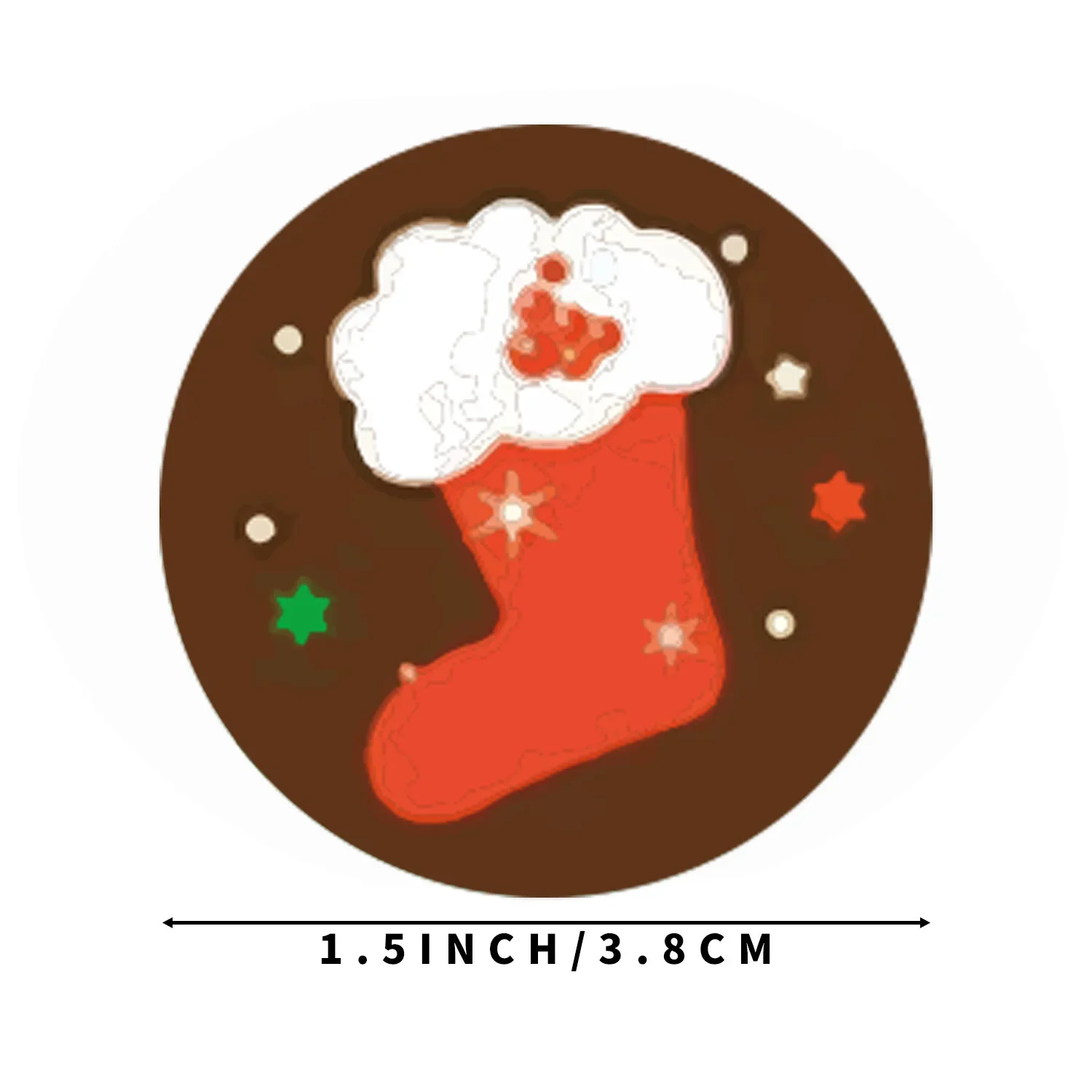 500pcs Christmas Tree Santa Claus Stickers 2.5cm Adhesive Stickers For Gift Sealing Holiday Candy Bag Xmas Decoration