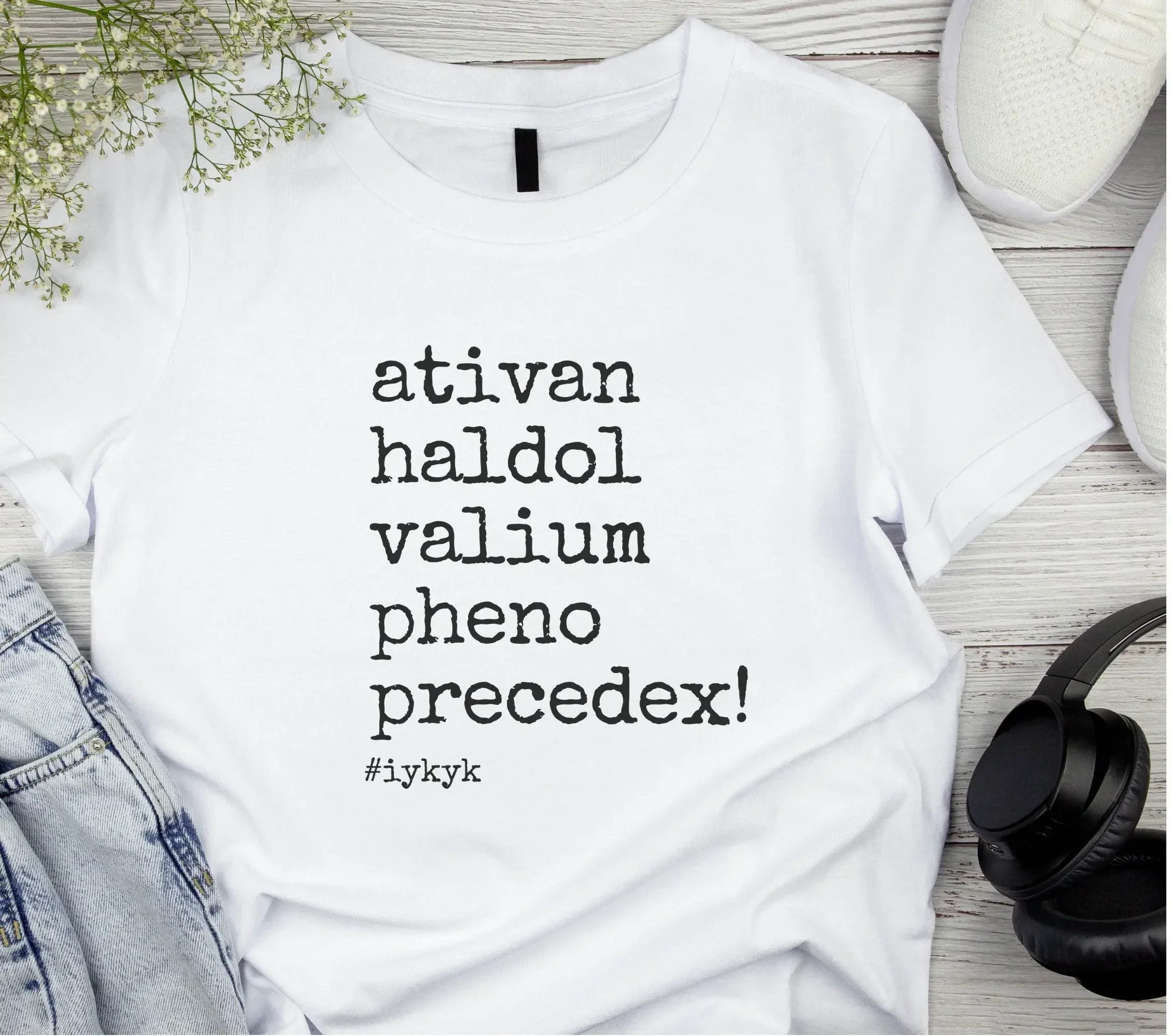 Ativan Shirt Icu Nurse Intensive Care Unit For Nursing Student Rn Pharmacist Funny Meds
