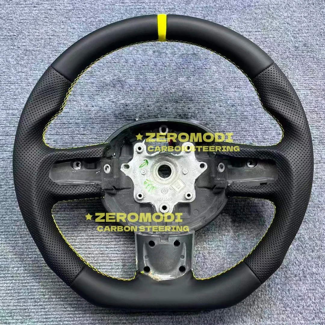 Leather Flat Steering Wheel Fit for 2007-2013 Mini Cooper R55 R56 R58 R59