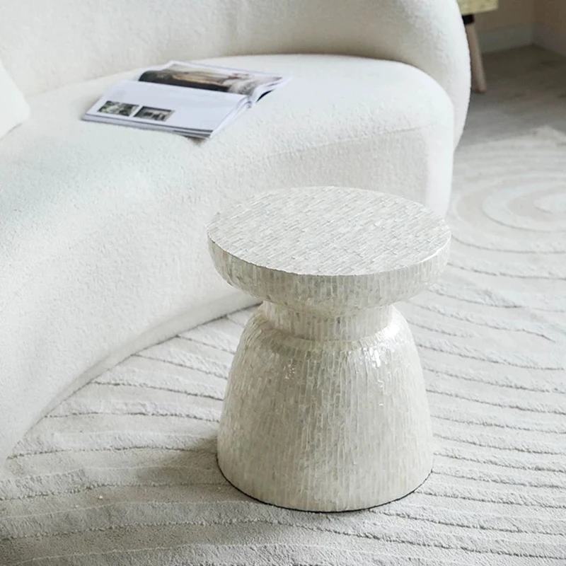 k*-Nordic Furniture,Creative Shell Tea Table,Living Room Art Side Table,Home Decor Coffee Table,Round Storage Desk,Display Stand