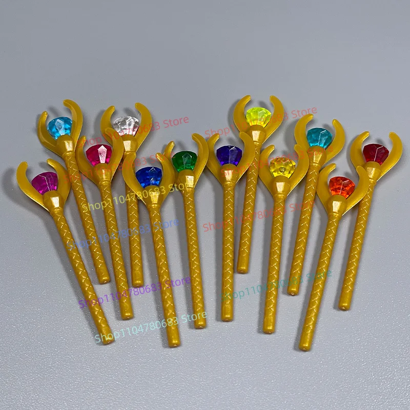 MOC 블록 액세서리 다이아몬드 셉터 미니 피규어 조립 모델 디스플레이 애니메이션 만화 장식용 장난감 선물 수집품