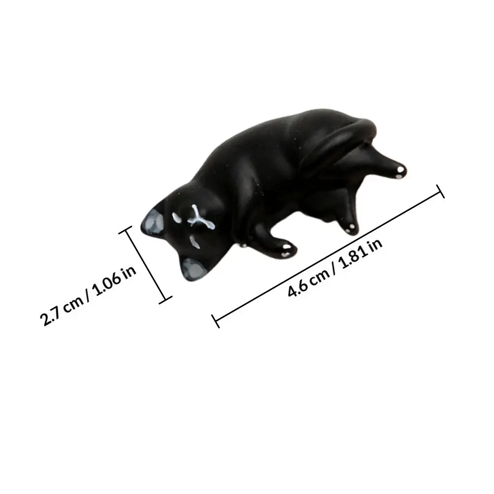 4Pcs Cat Shaped Manicure Pen Stand Resin Nail Art Pen Holder Desktop Salon Supply for Nail Polishing Brushes and Uv Gel Pens