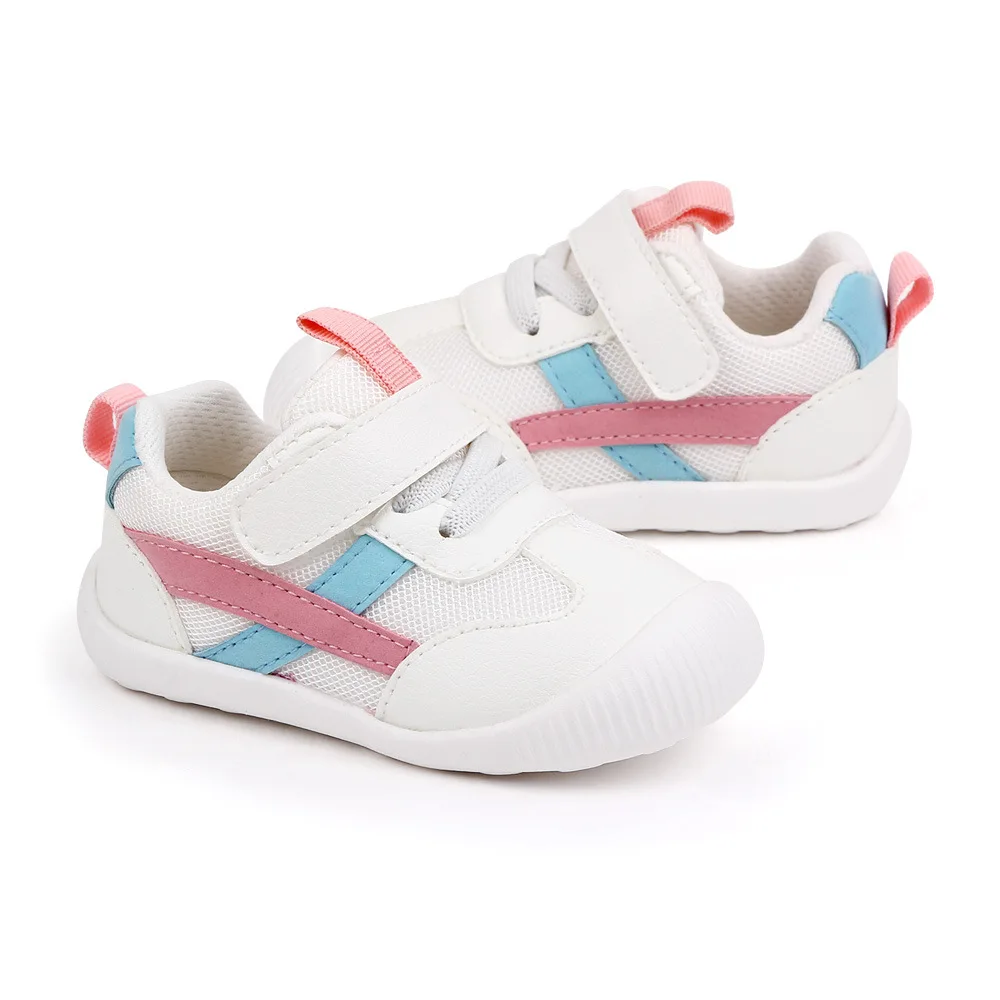 Fashion Toddler Girl Sneakers Baby Shoes 1 to 3 Years Old Boy Shoes Soft Bottom Non-slip Rubble Soles Mesh Breathable Trainers