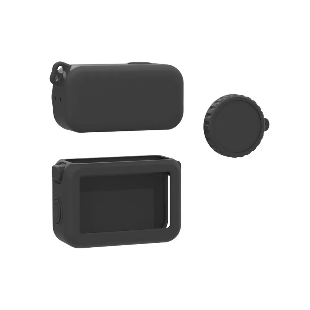 

1 Set Anti-scratch Silicone Case Lens Cap Shockproof Protective Cover Camera Body Protector Soft Shell for DJI Osmo Nano
