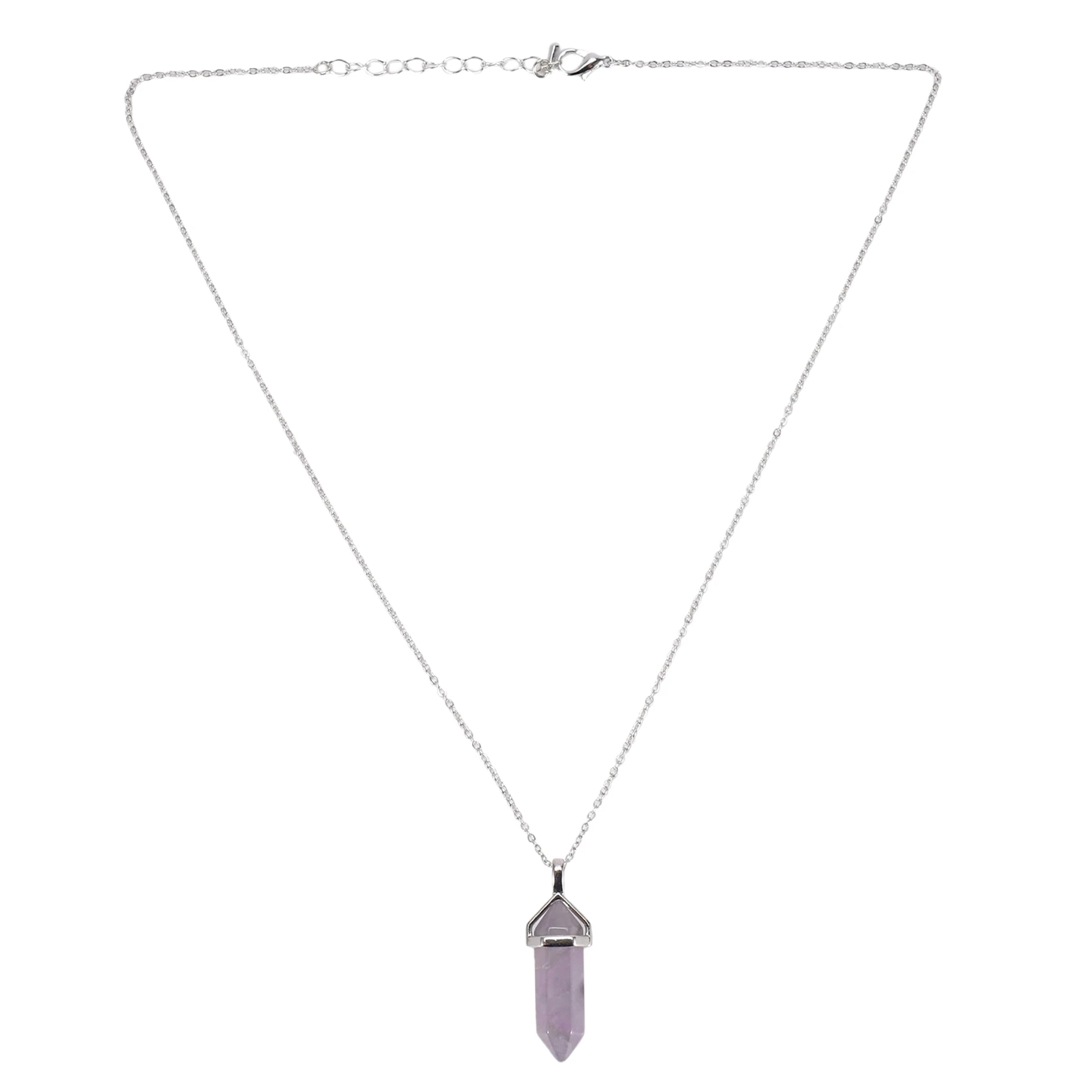 APB-Crystal Hexagonal Healing Point Pendant Cut Pendant Necklace