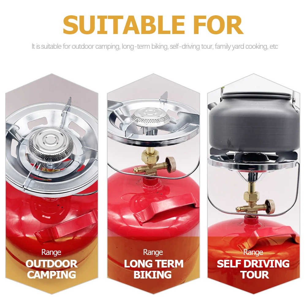 

Camping Stove Portable Outdoor Mini Stove Durable Copper Alloy Lightweight Windproof Burner Camping Cooker Burner