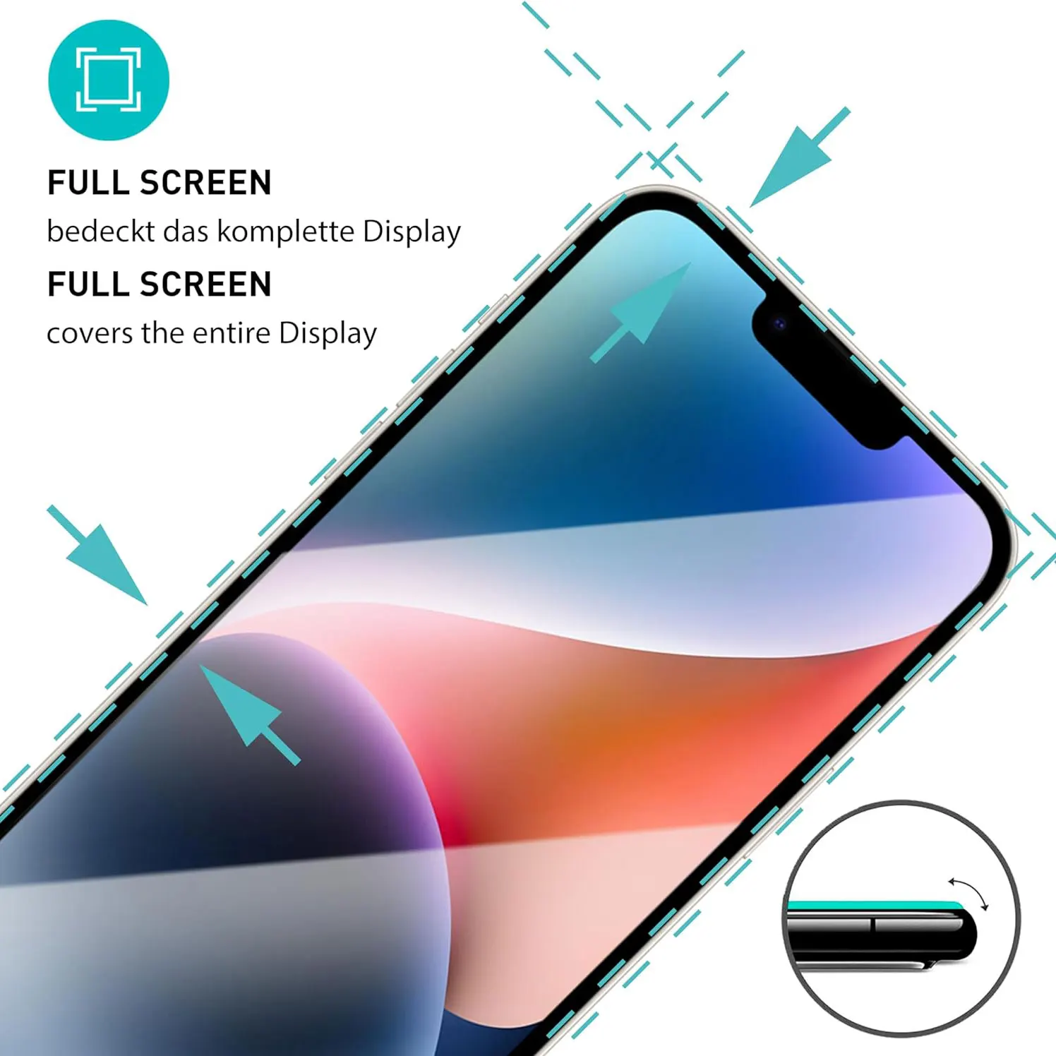 1-6 PCS Tempered Glass for iPhone 15 14 13 12 11 Pro Max Mini Screen Protector for iPhone X XS XR 7 8 6 Plus Full Cover Glass