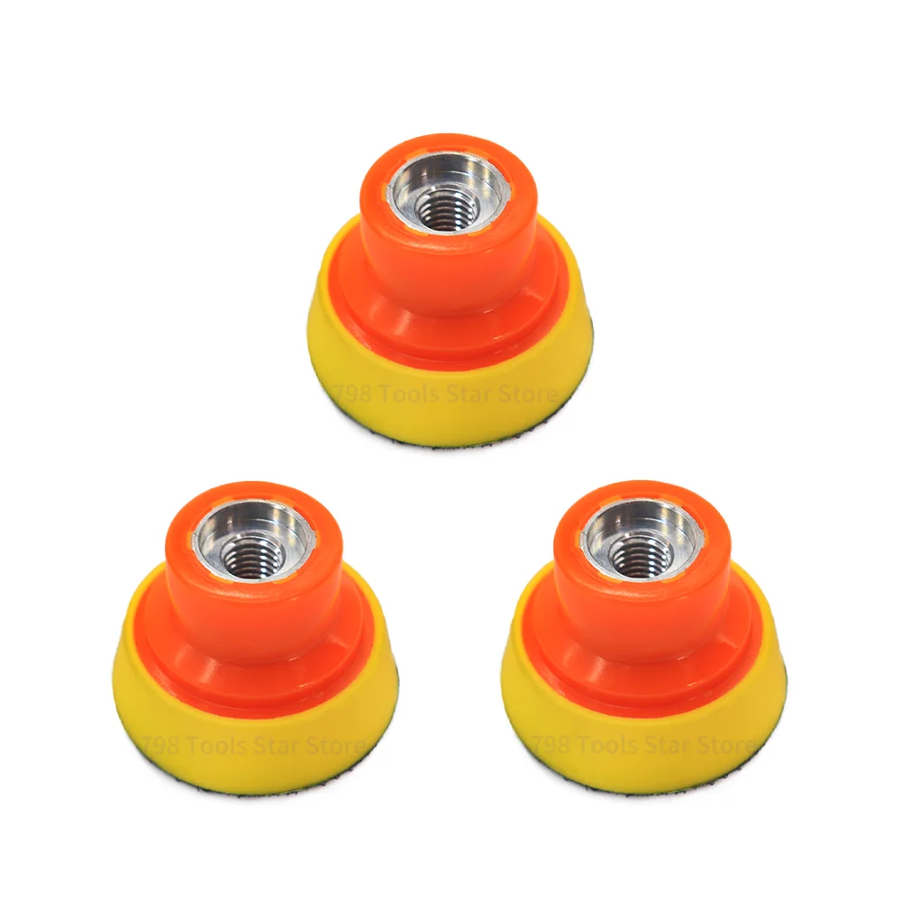 3PCS 2 Inch Hook and Loop Backing Plate with M10 Thread 50mm Sanding Backing Pads for All Rotary Polisher and Sander