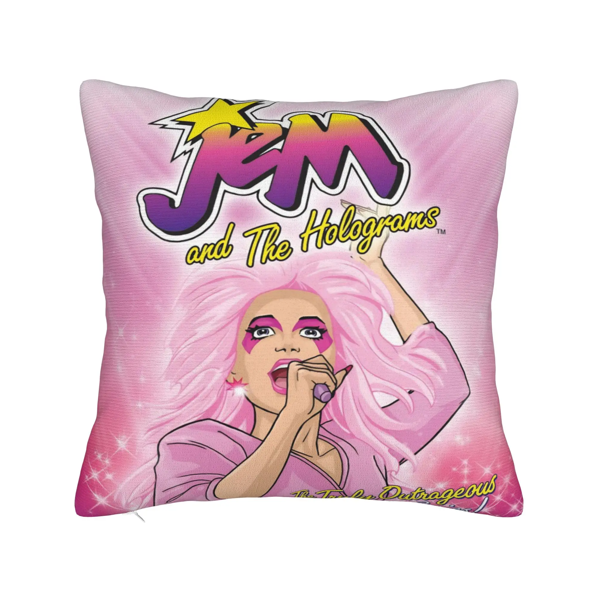 Decorative Pillowcase Jem And The Holograms Merchandise Home  Pillow Case Cover Zipper Multi Size