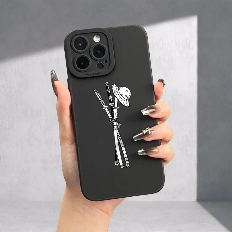 Matte Handyhülle mit Hut und Schwert Design für iPhone 17 16 16E 15Pro 14Plus 13 12Pro 11 Pro SE4 Max XS Mini Rückseite – Detail 3