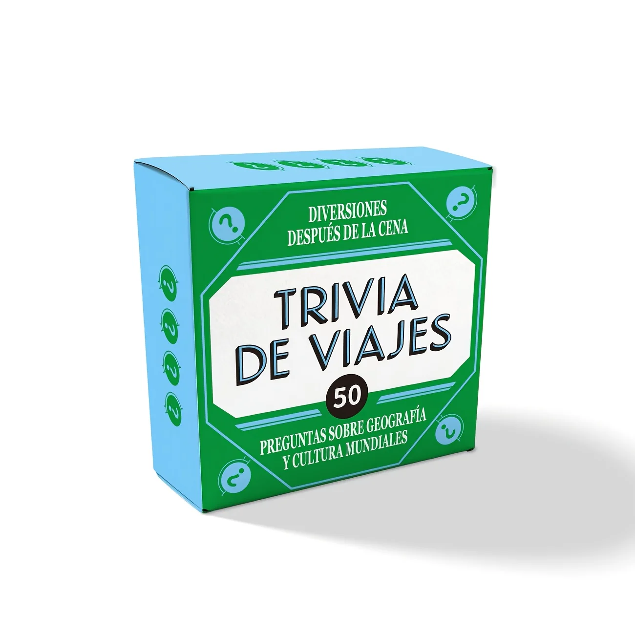 Jeu de cartes de quiz de voyage espagnol format mini, 50 questions, géographie et culture, activité amusante pour soirée en famille, amis et adultes