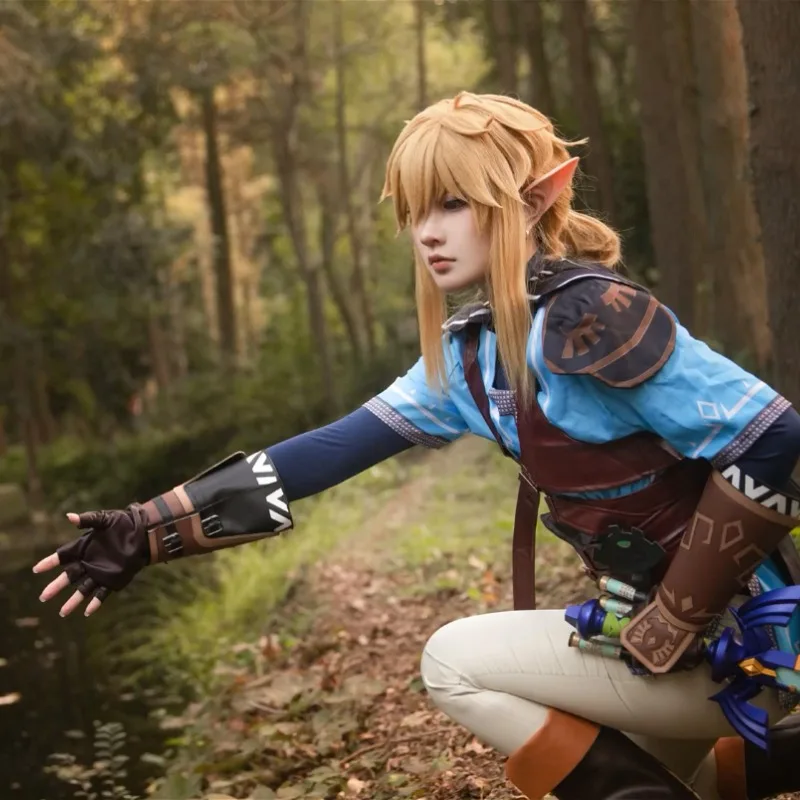 Игра Zelda Косплей Дыхание дикой связи Костюм Косплей Опора Аксессуары Вечеринка Аниме Карнавальное платье Туника Наряды Полный комплект