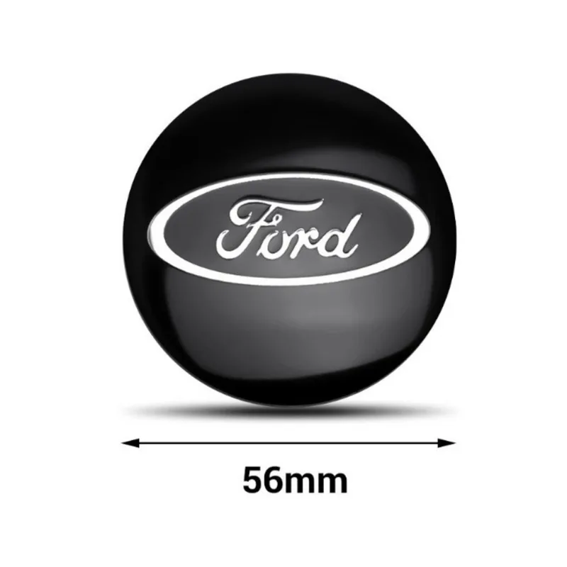 4Pcs 56MM Car Wheel Hub Center Cap Metal Emblem Stickers For Ford ST Focus 2 3 Mondeo Kuga Fiesta MK7 Escort Edge C-Max