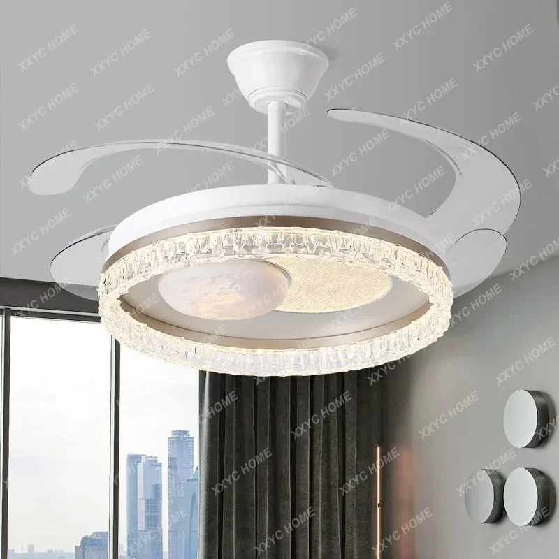 A New Nordic fan integrated silent frequency conversion remote control intelligent minimalist ceiling fan