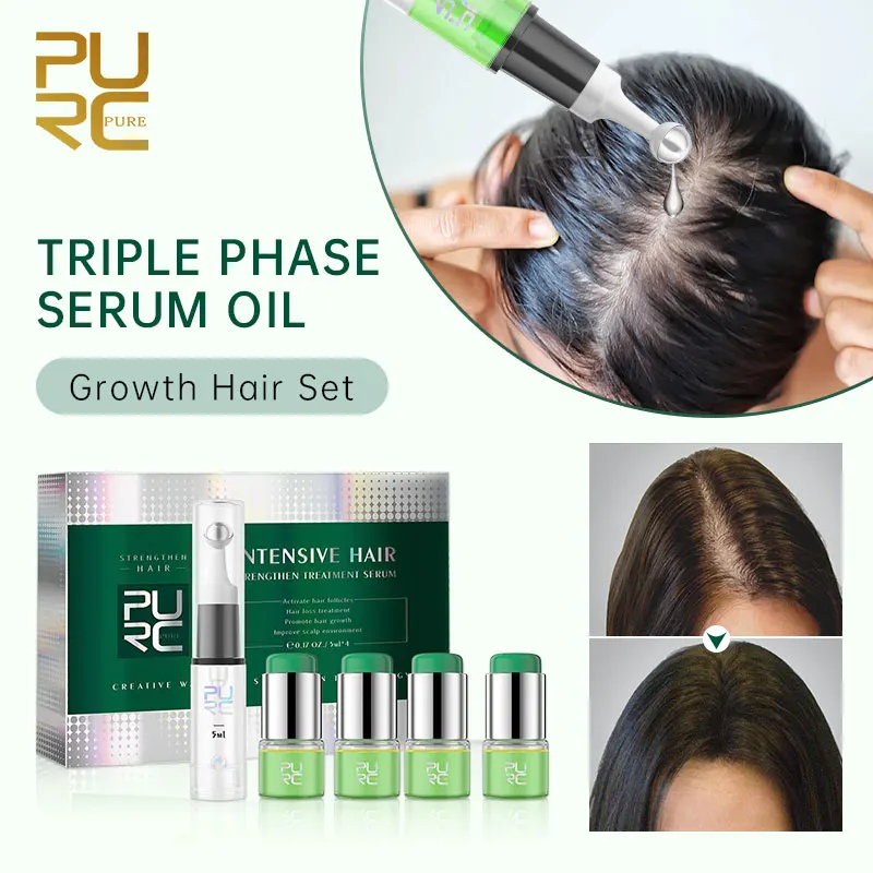 PURC Rosemary Oil Hair Care Serum Ginger Anti Hair Loss Thicken Care Strengthens Weak Hair Strands Scalp Treatments Products