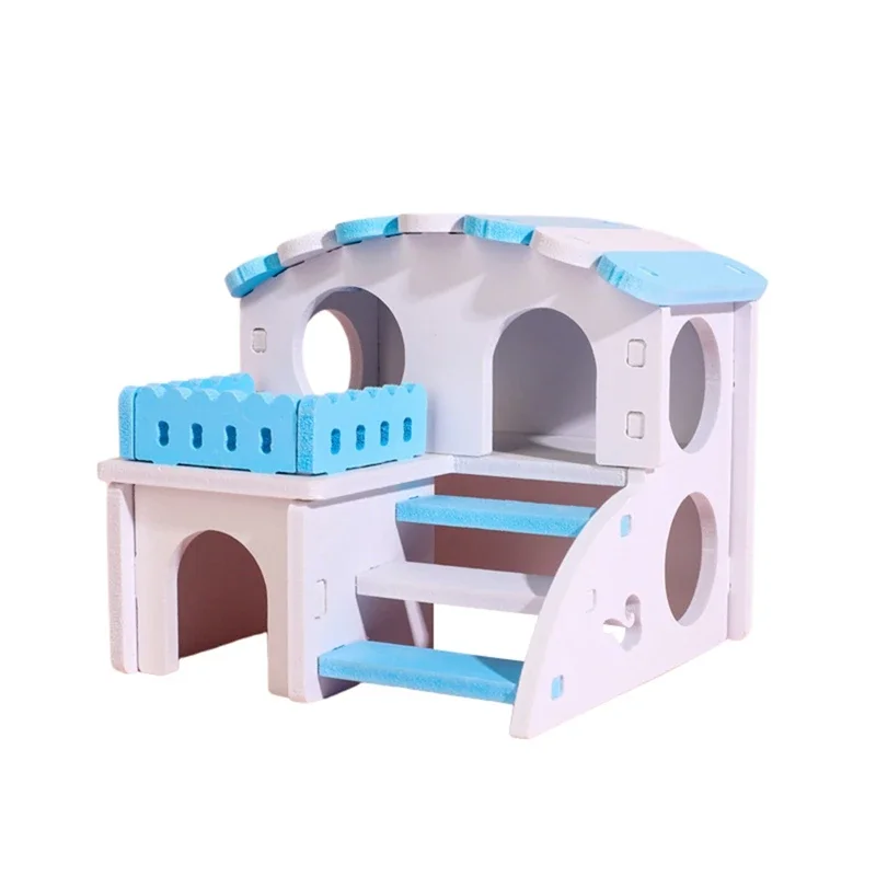 Hamster Toys Mini Cabin Assembly Nest Color Plastic Small Nest For Small Pet Hamster Supplies #