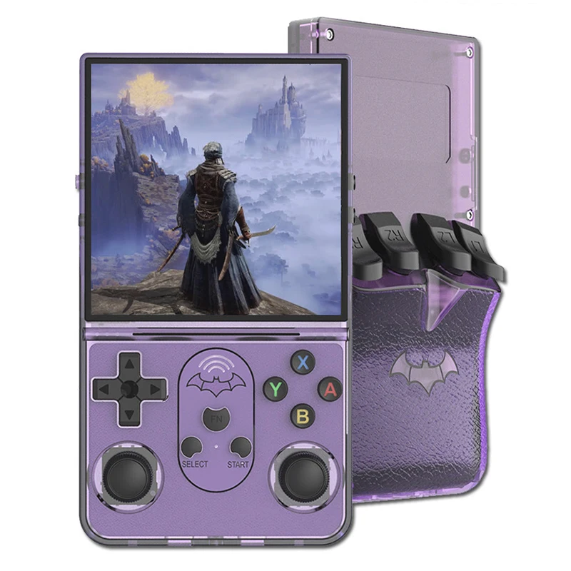 T16MAX 128G 30000 + Jogos Tela IPS de 4 polegadas Retro Console de jogos portátil RK3326 Quad Core Dual 3D Joystick Alto-falante HiFi embutido