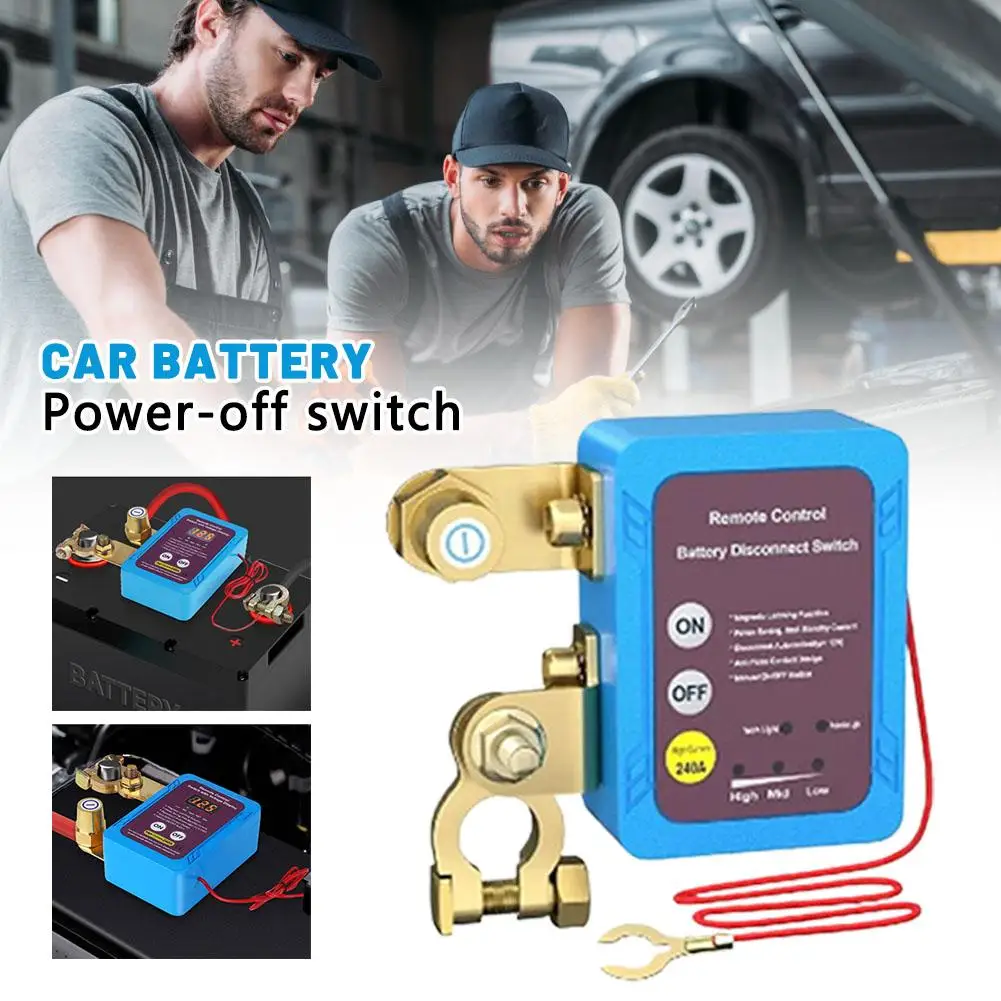 

For Car Truck RV 1 Set Remote Battery Disconnect Power Switch 12V 240A Battery Disconnect Power Wireless Remote Control Switch