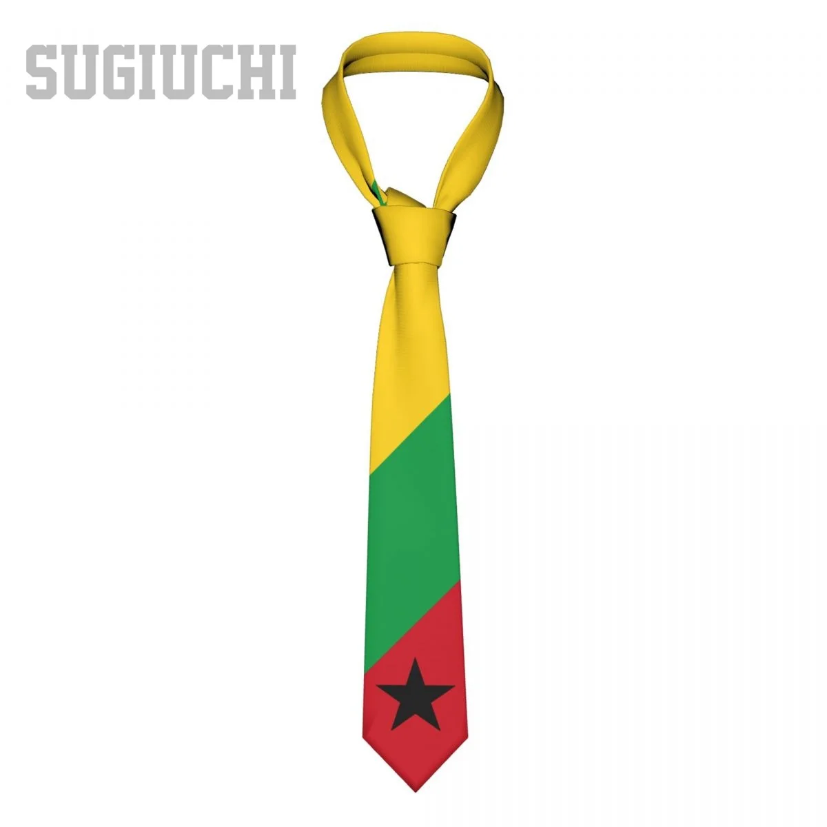 

Guinea-Bissau Flag Emblem Men Women Neck Ties Casual Plaid Tie Suits Slim Wedding Party Business Necktie Gravatas