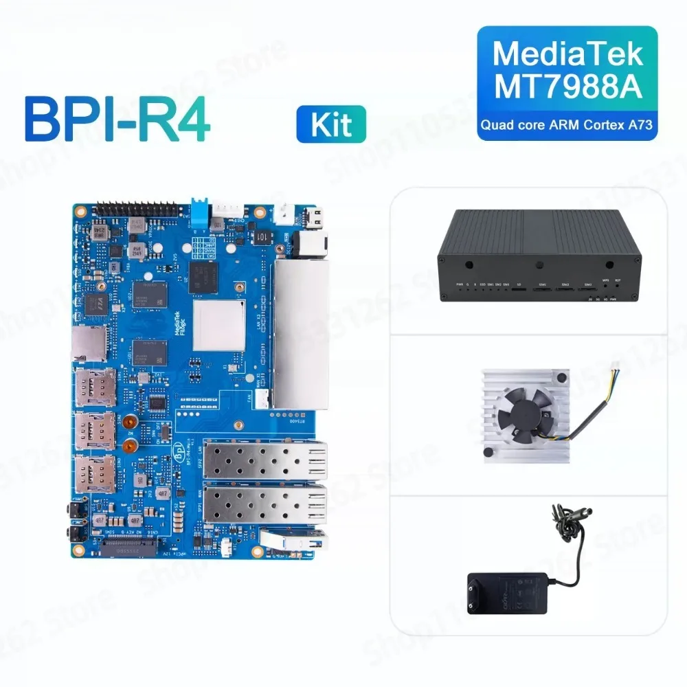BPI R4 Router Development Board with Starter Kit Package
