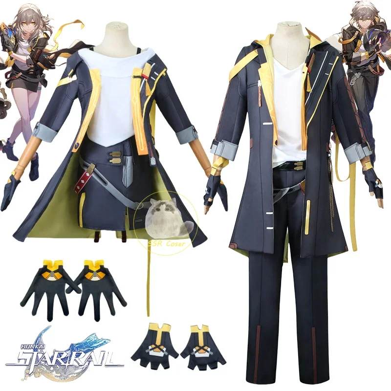 Game Trailblazer Cosplay Costume Honkai Star Rail Uniform Wig Anime Halloween Carnival Costumes Men Game Character Outfits