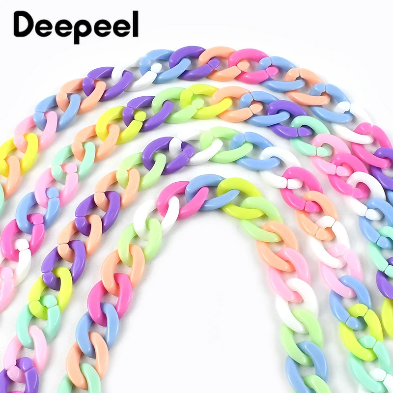 1Pc Deepeel 30/90/120cm Color Acrylic Bags Chain Women\'s Crossbody Handbag Shoulder Bag Strap Plastic Phone DIY Pendant Chains