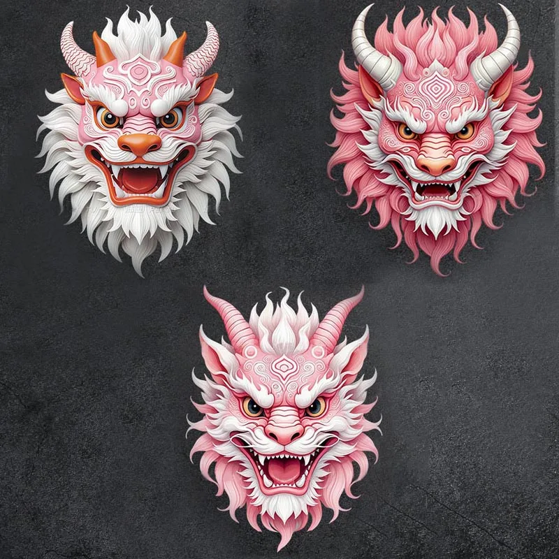 Personalized And Creative Dragon Totem Car Stickers, Pink Long Car Stickers, Motorcycle And Electric Car Stickers.