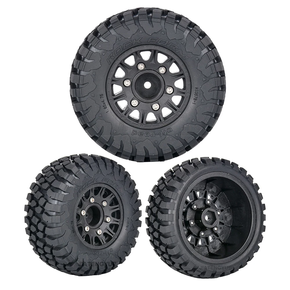 1:10 RC Car Tires Radio Control All Terrain Wear-resisting Climbing Universal Off-Road Wheels Tires 12MM/14MM/17MM Adapter