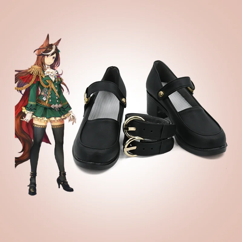 

Pretty Derby Symboli Rudolf Cosplay Shoes Halloween Black Anime Cosplay Shoes