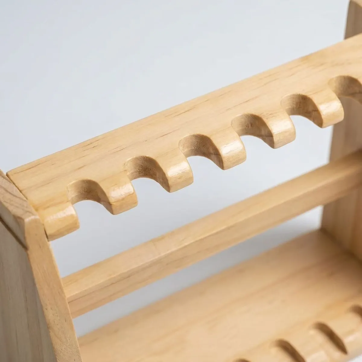 Wooden Desktop Sword Display Stand Rack 8 Slot Mini Weapon Model Holder Collectible Game Anime Blade Display Organizer Gift - view 2