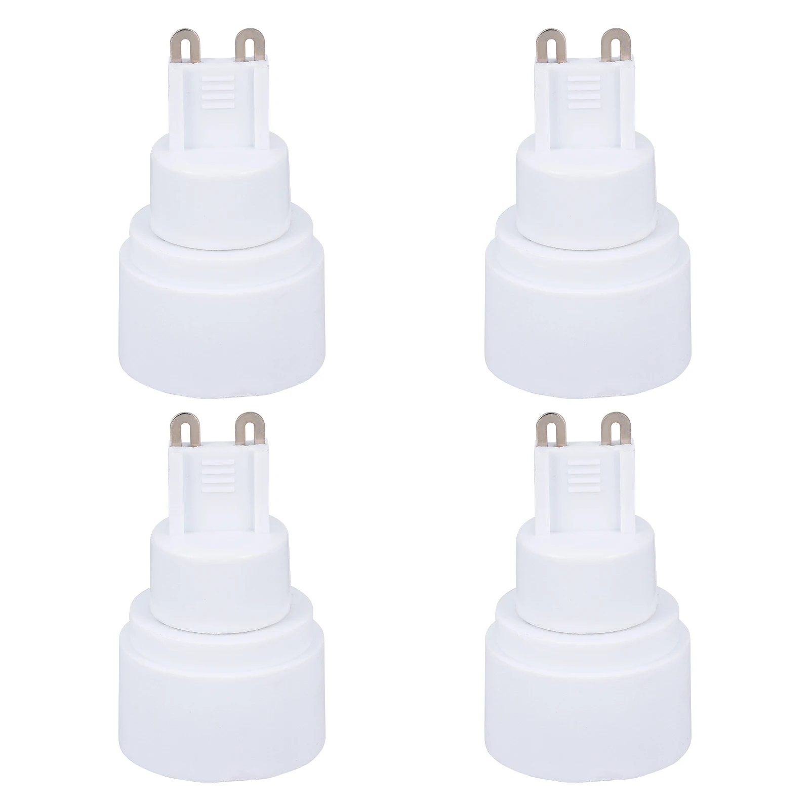 

4pcs G9 to E14 Holder Adapter Light Socket Converter for Table Lamp Ceiling Lamp 100-230V White Durable Practical