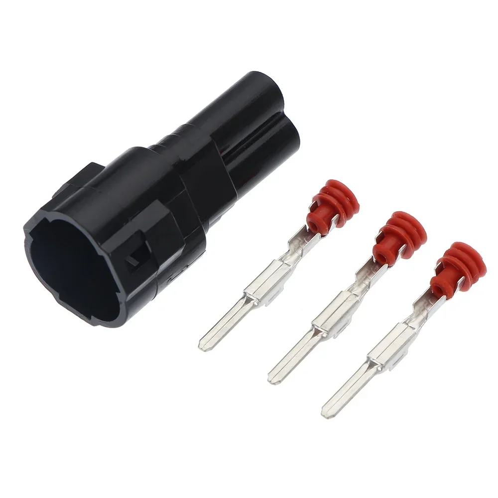 3-Pin Waterproof Motorcycle Connector 2.2mm Sealed Male Female Plug for Yamaha Kawasaki Suzuki 6187-3231 6180-3241