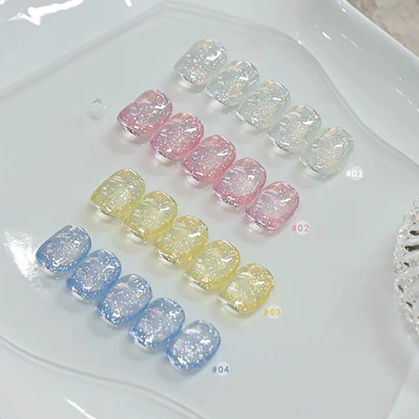 1pcs TC Sugar Dream Star Sparkling Super Sparkling Gel Nail Polish Versatile Whitening Popular Nail Art Yellow Nails Pink Nails