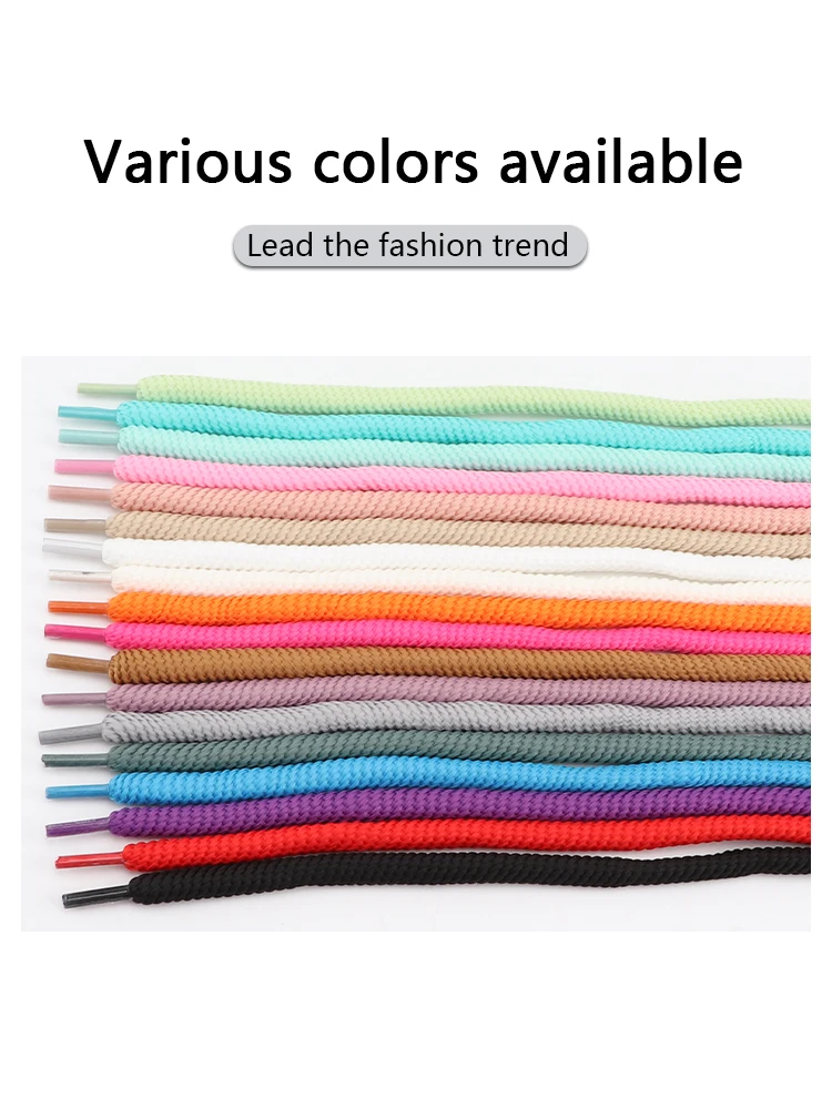 New 10mm Thick Round Shoelaces for Sneakers Running Sports Shoe Laces 100/120/140/160CM Shoelaces for Shoes Accessories 1 Pair