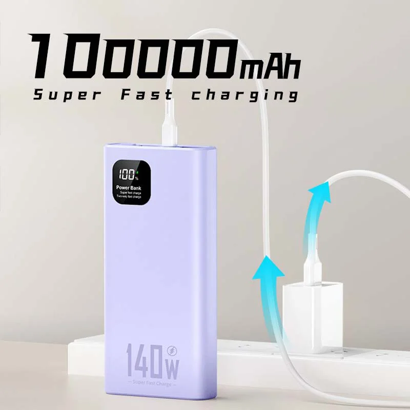 100000mAh 140W قوة البنك قدرة عالية PD 22.5W شحن سريع للغاية شاحن بطارية محمول آيفون 12-17 سامسونج 2026 #5