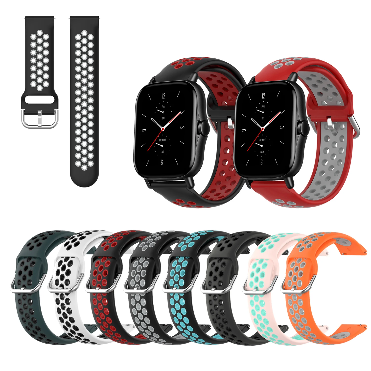 

Soft Silicone WatchBand Strap For Huami Amazfit Bip3 Bip 3 Lite S U Pro GTS2 GTS4 Mini GTS3 GTS2e Neo GTS 2 3 4 2e