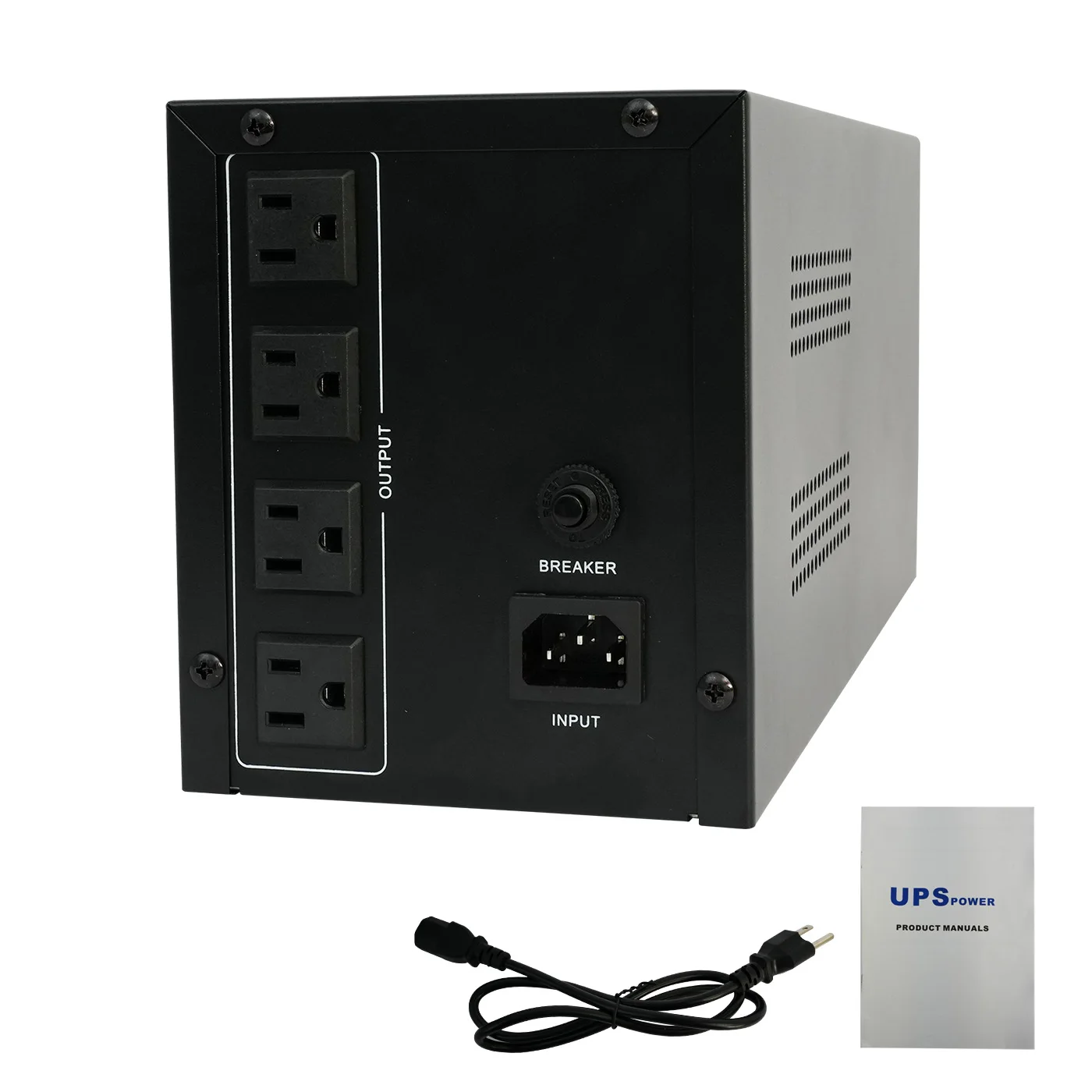 1500VA/900W UPS Power Supply Battery Backup Surge Protection 4 Outlets for Home and Office Dataline Protection