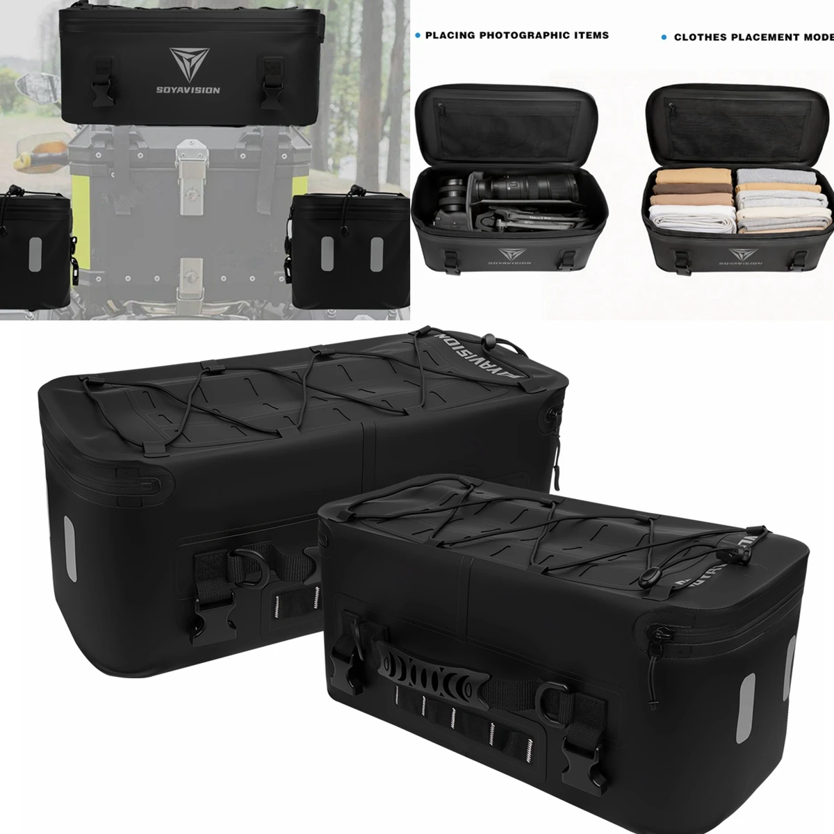 

Motorcycle Side Bag Waterproof Motor Collision Resistant Side Box Top Pannier Case For BMW Adventure Rear Seat Luggage