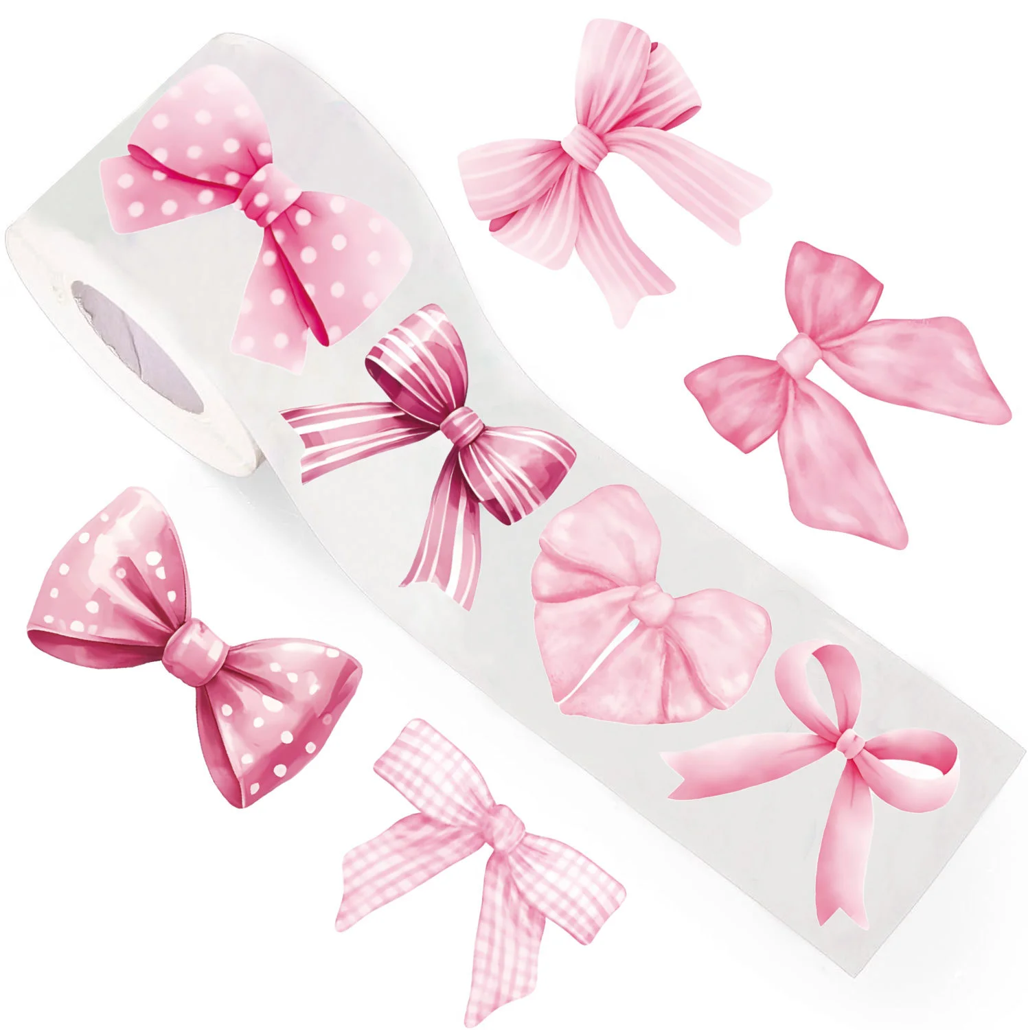 500Pcs/Roll Pink Bo…