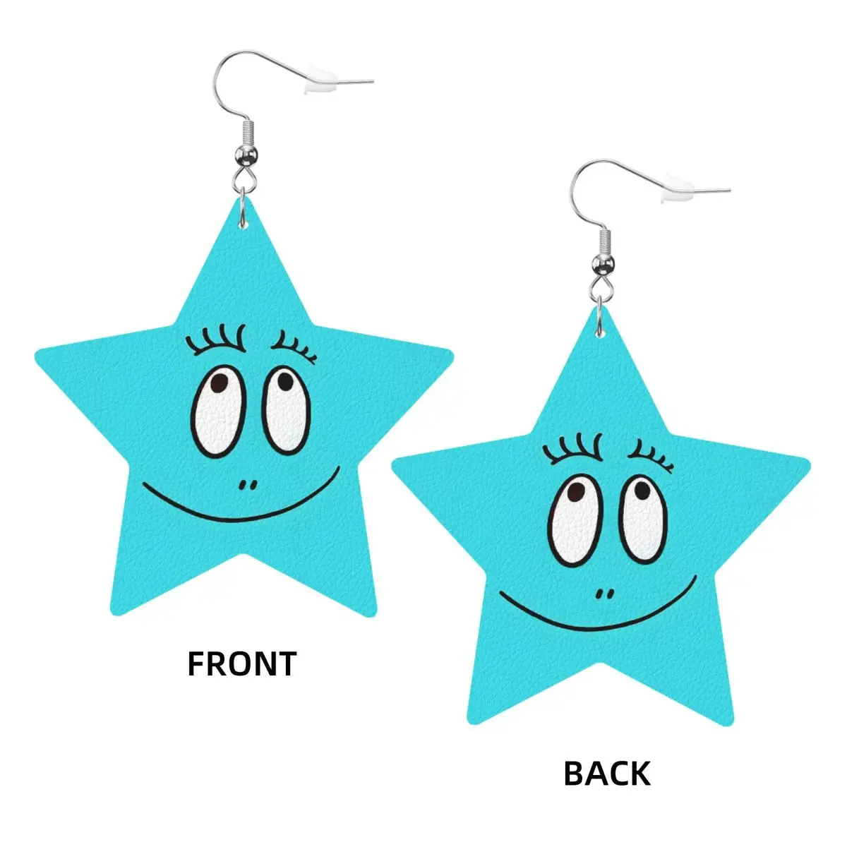 여성을 위한 맞춤형 재미있는 만화 바바파파 벽지 가죽 귀걸이 눈물방울 드롭 귀걸이 액세서리