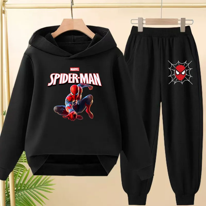 

Children's New Spider-Man Print Hoodie PulloverTop 3-12Yrs Coat Sweatshirt+Pants 2P Boys Girls Toddler Clothing Cute Leisure Set