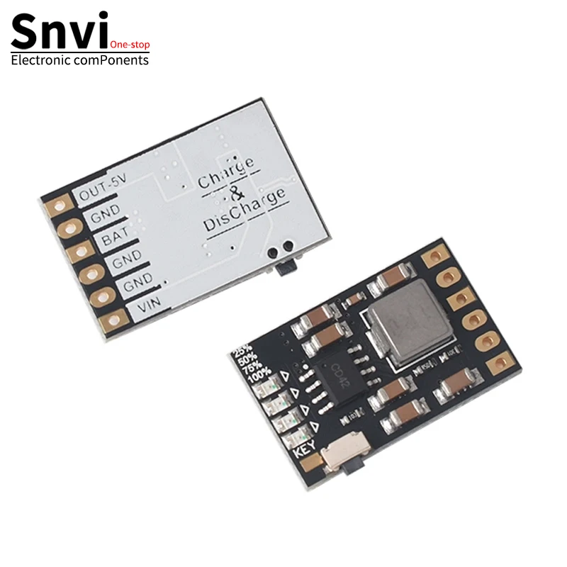 Snvi 1pc MH-CD42 CD42 DC 5V 2.1A Mobile Power Diy Module 3.7/4.2V Charge/Discharge(boost)/battery protection/indicator Board